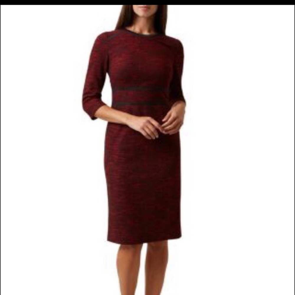 Hobbs London Red Florid Red And Black dress size 4 .